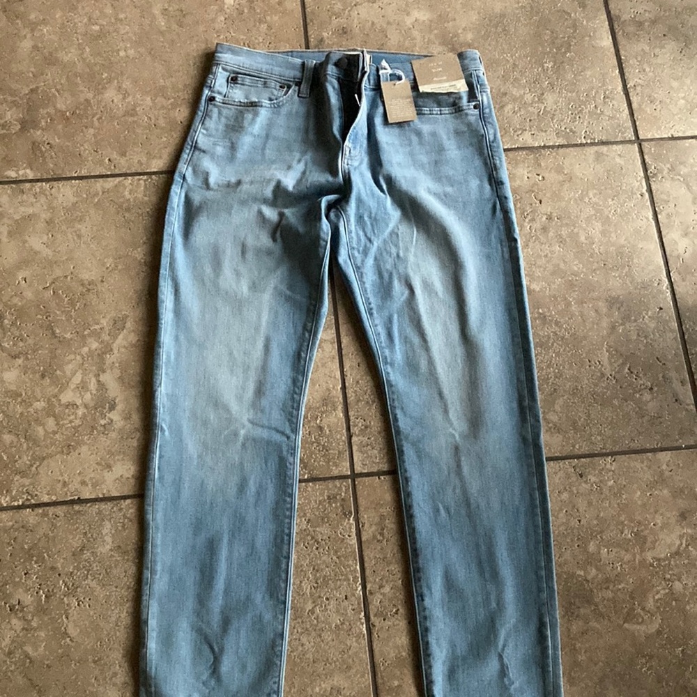 Madewell Light Blue Men's Jeans 33 x 34 Slim Everyday Flex Denim Coolmax